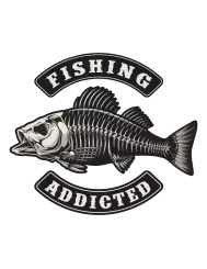 T-shirt femme personnalisé - Chasse et pêche - "Fishing addicted "