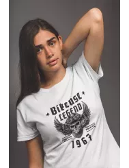 T-shirt femme personnalisé - Moto - "Bikeuse legend limited edition..."