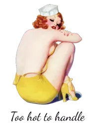 T-shirt femme personnalisé - Vintage - "Too hot to handle"