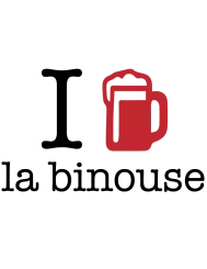 T-shirt femme 100% coton bio - Cadeau - "I LOVE la binouse"