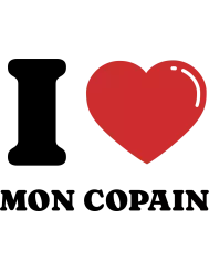 T-shirt femme personnalisé - Cadeau - "I LOVE MON COPAIN"