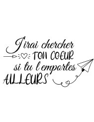 T-shirt femme personnalisé - Musique - "J'irai chercher ton coeur"