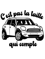 T-shirt femme personnalisé - Classiques & Populaires - "C'est pas la taille qui compte"