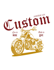 T-shirt femme personnalisé - Moto - "American custom"