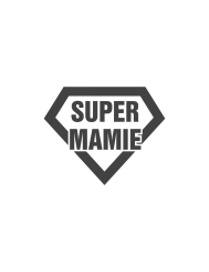 T-shirt femme 100% coton bio - Cadeau - "SUPER MAMIE"
