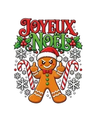 T-shirt femme personnalisé - Évènements - "Joyeux Noël Pain d'épices insolent"