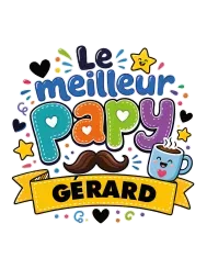 T-shirt femme personnalisé - Papi - "Le meilleur papy"