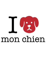 T-shirt femme 100% coton bio - Cadeau - "I LOVE mon chien"