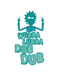T-shirt femme personnalisé - Humour - "Rick wubba lubba dub dub" (1)