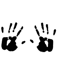 T-shirt femme personnalisé - Humour - "Hand's print"