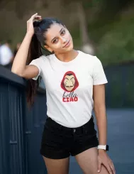 T-shirt femme personnalisé - Série - "Bella ciao"