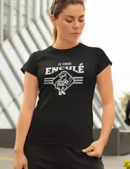 T-shirt femme 100% coton bio - Humour - "Gros enculé"