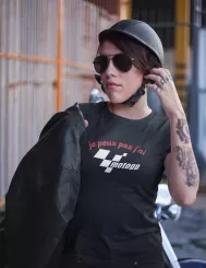 T-shirt femme personnalisé - MotoGP - "Je peux pas j'ai MotoGP"