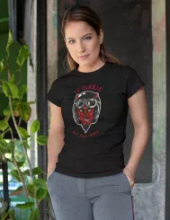 T-shirt femme personnalisé - Diables et Diablesses - "Le diable rit avec nous"