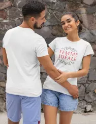 T-shirt femme 100% coton bio - Cadeau - "Femme idéale"