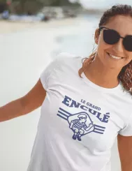 T-shirt femme 100% coton bio - Humour - "Grand enculé"