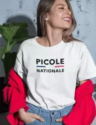 T-shirt femme 100% coton bio - Humour - "PICOLE NATIONALE"
