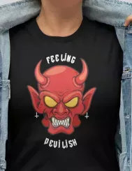 T-shirt femme personnalisé - Diables et Diablesses - "Feeling devilish"