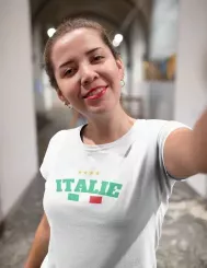 T-shirt femme personnalisé - Football - "Maillot de foot ITALIE"