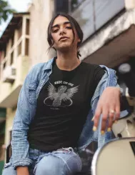 T-shirt femme personnalisé - Moto tout terrain - "Ride or die"