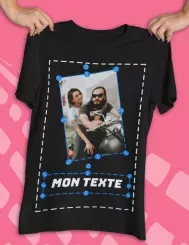 T-shirt femme personnalisé photo et texte