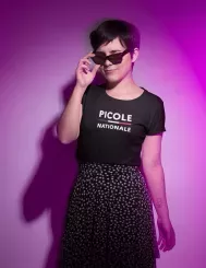 T-shirt femme 100% coton bio - Humour - "PICOLE NATIONALE"