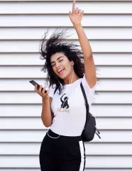 T-shirt femme personnalisé - Musique - "Silhouette Céline"