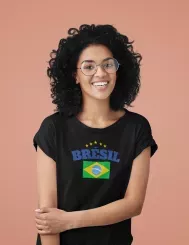 T-shirt femme personnalisé - Football - "Maillot de foot BRÉSIL"