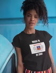 T-shirt femme personnalisé - Villes et voyages - "Mayotte"