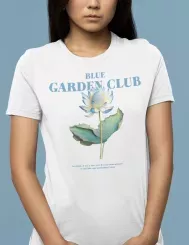 T-shirt femme personnalisé - Nature - "Blue garden club"