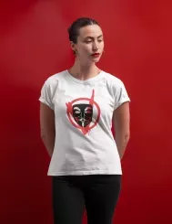 T-shirt femme personnalisé - Personnages - "V masqué"