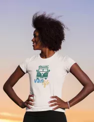 T-shirt femme personnalisé - Van - "Surf et van"