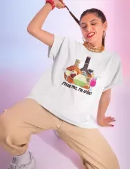 T-shirt femme 100% coton bio - Humour - "J'peux pas j'ai apéro"