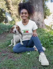 T-shirt femme personnalisé - Football - "Maillot de foot PORTUGAL"