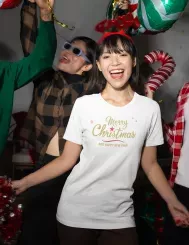 T-shirt femme personnalisé - Évènements - "Merry christmas"