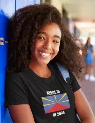 T-shirt femme personnalisé - Villes et voyages - "La Réunion"