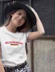 T-shirt femme personnalisé - Football - "Maillot de foot ALLEMAGNE"