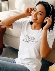T-shirt femme personnalisé - Musique - "J'irai chercher ton coeur"