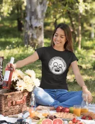 T-shirt femme 100% coton bio - Humour - "Cuite accompagnée"