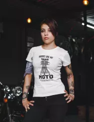 T-shirt femme personnalisé - Moto - "Une vie sans moto ?"