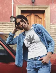 T-shirt femme personnalisé - Moto tout terrain - "Ride or die"