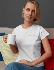 T-shirt femme 100% coton bio - Cadeau - "MAMAN" Couleur