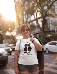 T-shirt femme personnalisé - Cadeau - "Chats amoureux..."