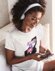 T-shirt femme personnalisé - Musique - "POWER OF... Céline"