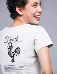 T-shirt femme personnalisé - Football - "French supporter..."