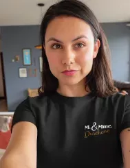 T-shirt femme personnalisé - Mariage - "M. & Mme."