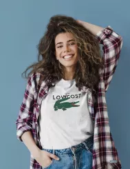 T-shirt femme personnalisé - Humour - "Lowcost"