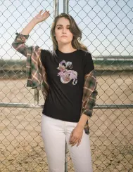 T-shirt femme personnalisé - Old school - "ALCATRAZ"