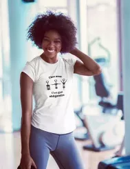 T-shirt femme personnalisé - Citation - "Gym obligatoire"