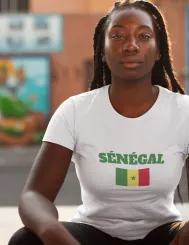 T-shirt femme personnalisé - Football - "Maillot de foot SÉNÉGAL"